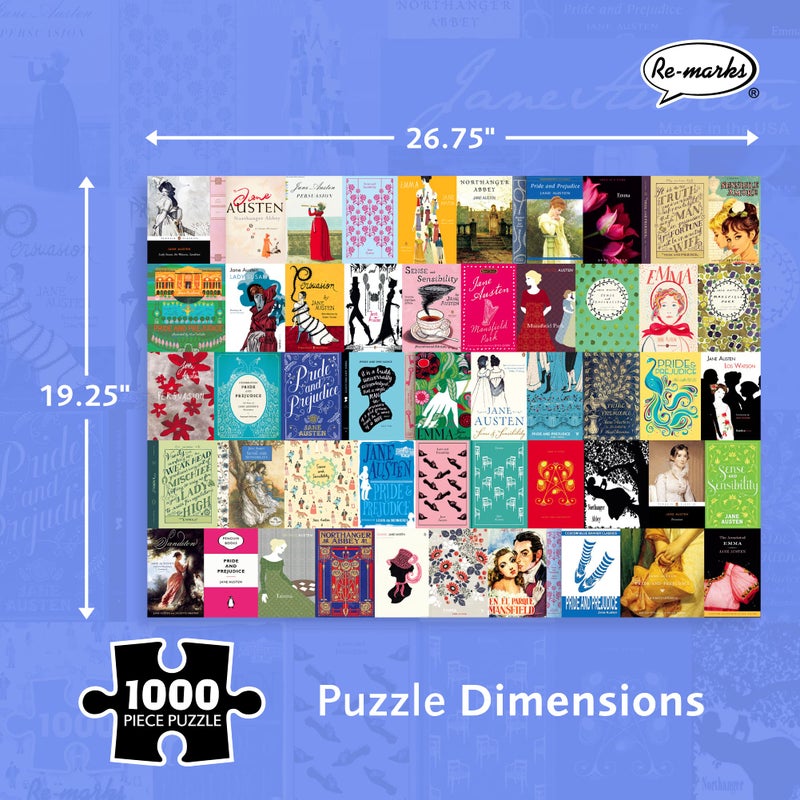 Re-marks Jane Austen Literary Jigsaw Puzzle, 1000 Piece Puzzle for All Ages - Image 3